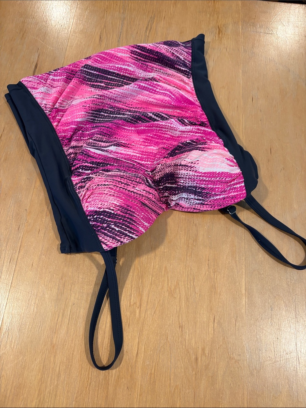 Free Country Pink and Navy Women’s Swim Top